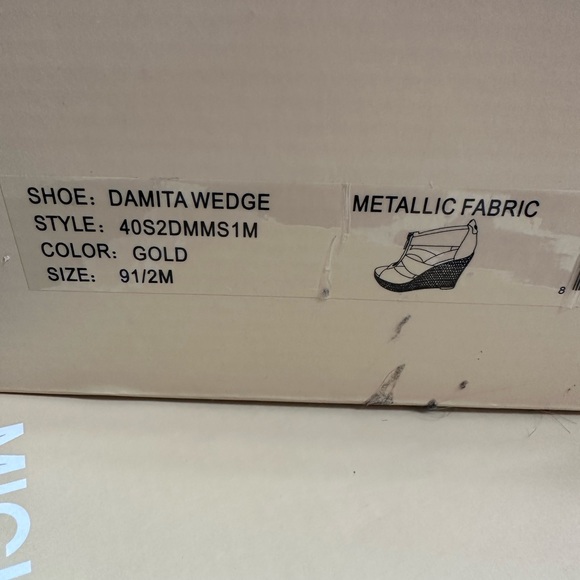 MICHAEL KORS Dakota Metallic Wedges size 9.5 - Picture 3 of 8